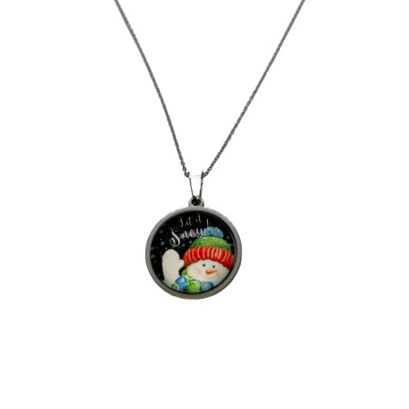 necklace steel silver let it snow1